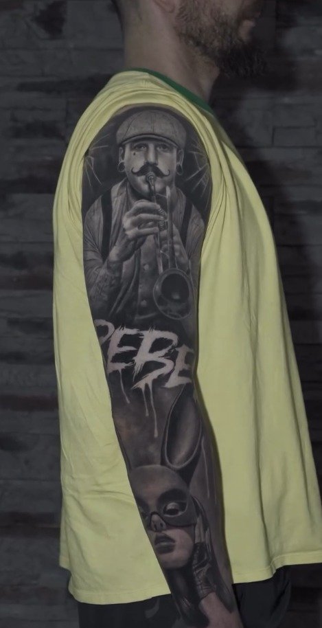 Student tattoo work