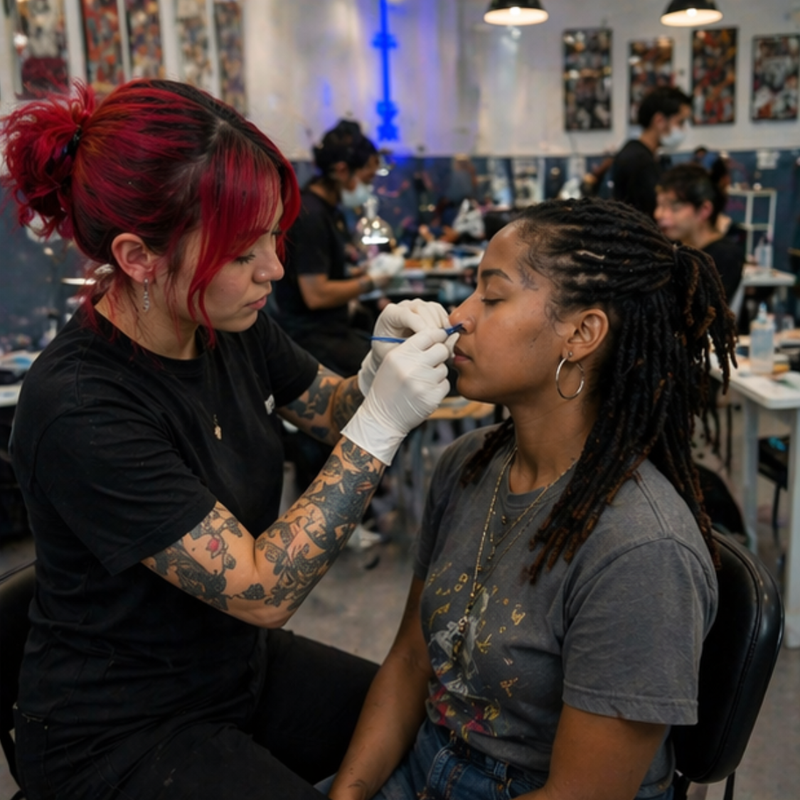Piercing class student 2